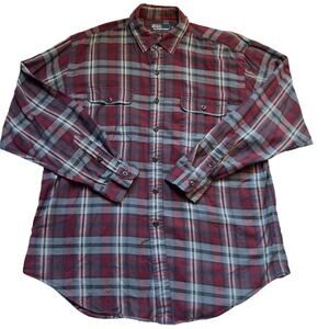 Vintage Polo Ralph Lauren Flannel Shirt Men’s XL Red Green Plaid Cotton 90s Y2K